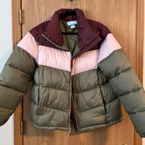Columbia Tri-Color Puffer Coat